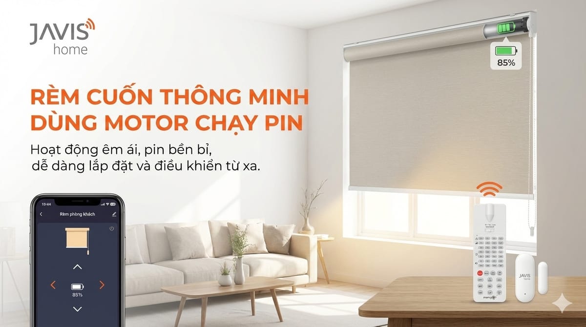Pin Remote Rèm Hướng dẫn kết nối rèm cuốn dùng motor chạy pin