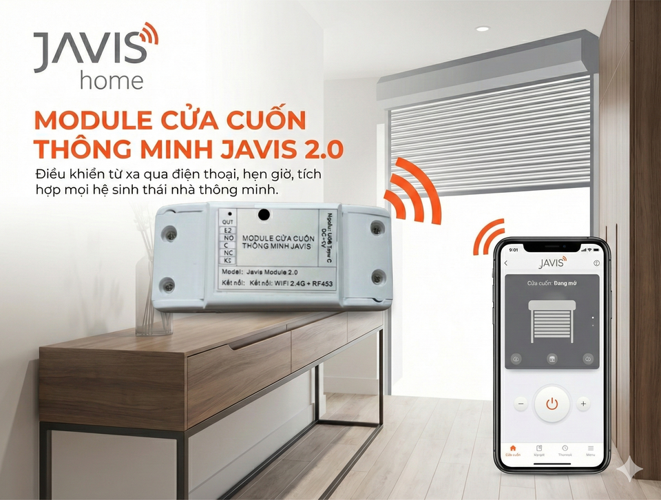 Hướng dẫn lắp đặt và kết nối Module cửa cuốn thông minh 2.0