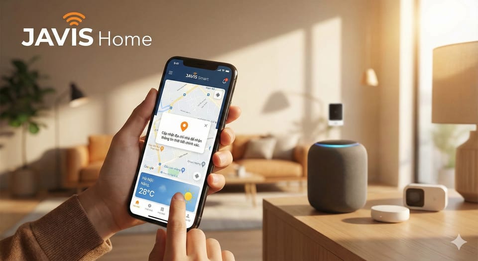 Hướng dẫn cập nhật địa chỉ nhà trên ứng dụng Javis Smart để lấy thông tin thời tiết