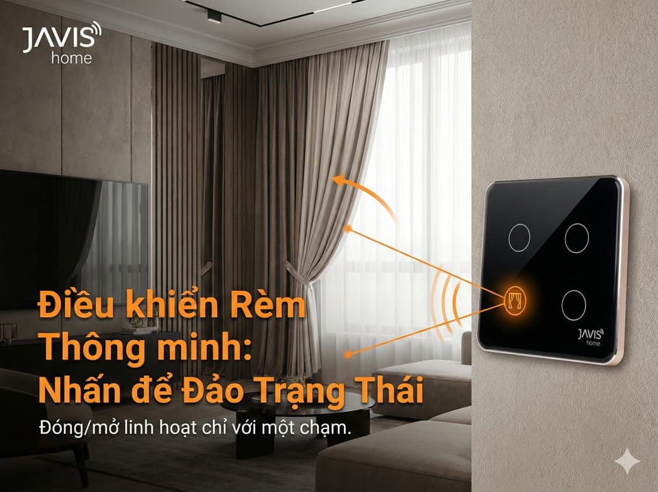 Hướng dẫn gán nút đóng, mở rèm cho Công tắc